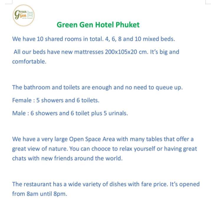 Green Gen Hotel, Mueang Phuket Ban Lo Ti Pa Екстер'єр фото